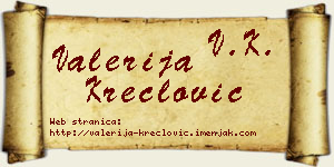 Valerija Kreclović vizit kartica